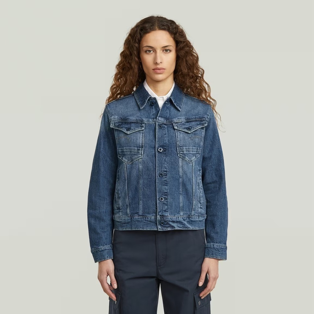 NWT G-Star RAW Arc 3D Denim Jacket Faded Santorini Blue Stretch Trucker Small